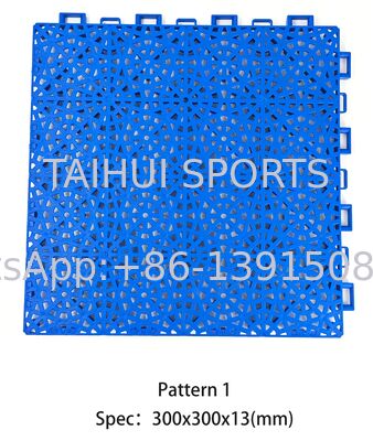 Ekologiczne, trwałe, ognioodporne podłogi sportowe z polipropylenu z wzajemnie złączonymi płytkami PP do boisk do koszykówki, tenisa i piłki nożnej