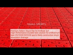 Premium Pattern Shock Pad dla sztucznej trawniki Wysokiej wydajności Trwałe najlepsze rozwiązanie dla sztucznej trawniki EN:15530 EN15330 drainaż wchłaniania wstrząsów w budownictwie boisk sportowych